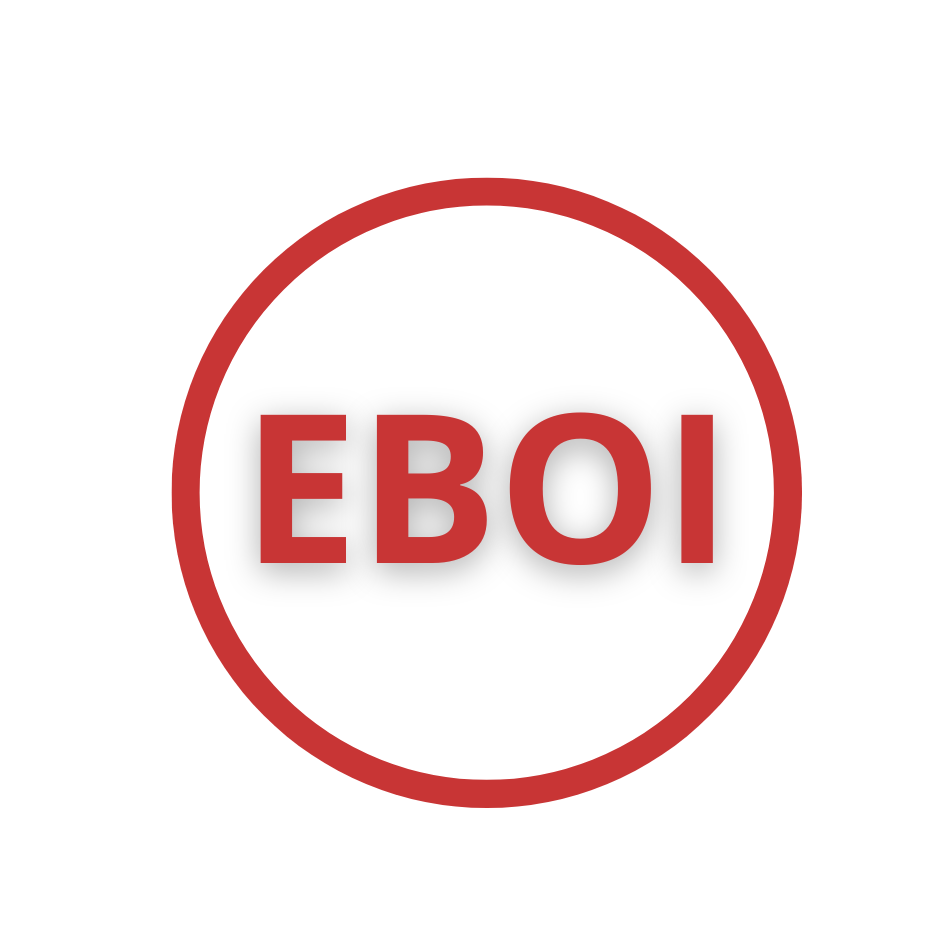 eBOI Elektroniczne Biuro Obsługi Interesanta czerwony napis EBOI wpisany w czerwone koło